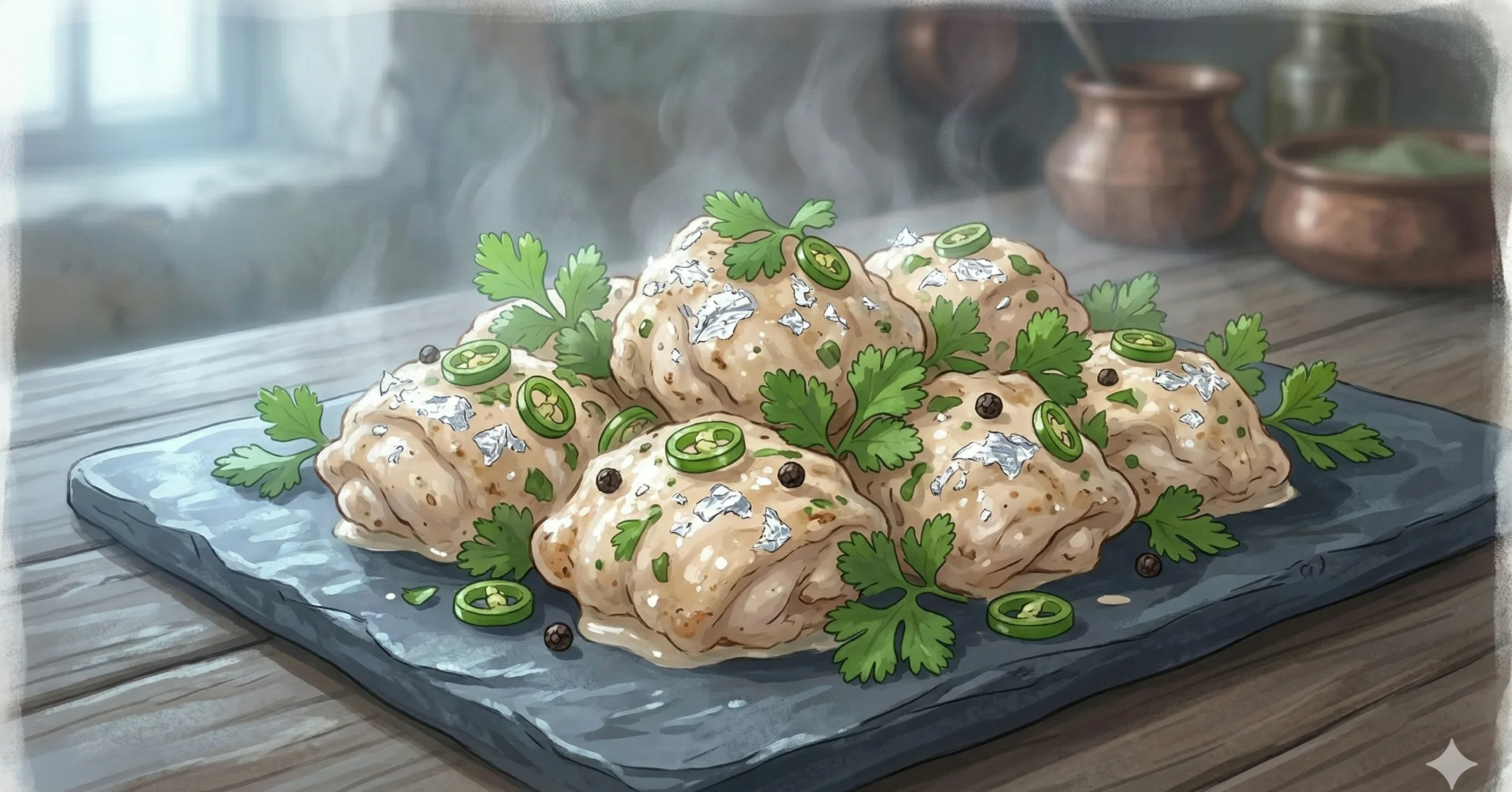 Murgh Chaandi Tikka — Awadhi White-Marinated Chicken Tikka Recipe