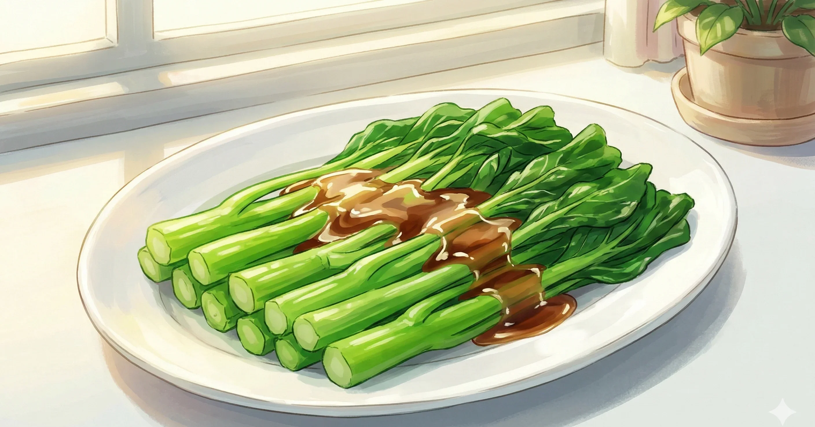 Yu Choy with Oyster Sauce (蚝油油菜)